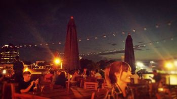 The gorgeous patio at the Pit in Durham
