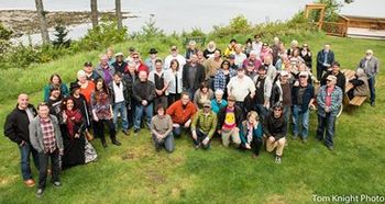 Staff & students, Hornby Island Blues Workshop, May 2014.

