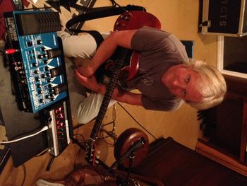 Recording guitars for Jonathan Rundman's album in Minneapolis
