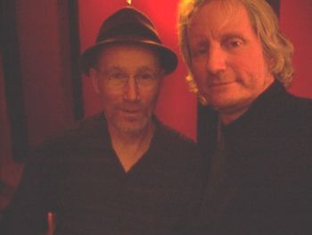 Backstage at Jammin' Java in Virginia with Marshall Crenshaw.  We sang "If I Fell"
