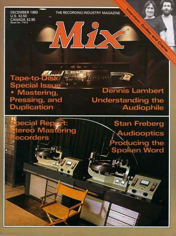 Magazine cover featuring Audiooptics
