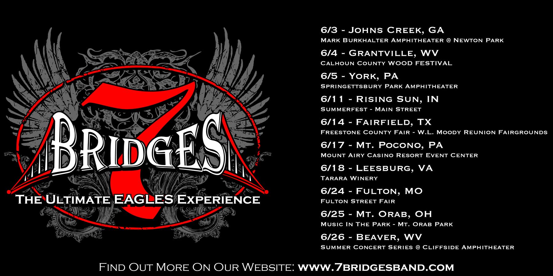 7 Bridges The Ultimate EAGLES Experience (Eagles Tribute Band) Tour