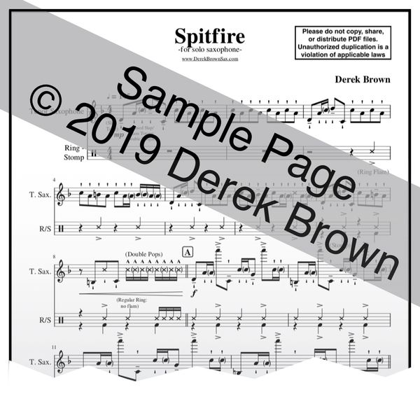 "Spitfire" Sheet Music PDF