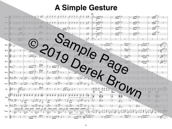 "A Simple Gesture" Jazz Big Band Arrangement