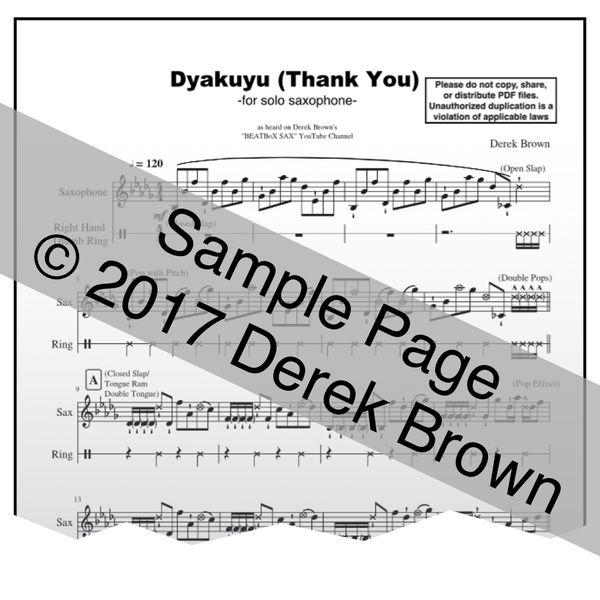 "Dyakuyu" Sheet Music PDF