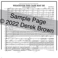 "Whatever the Case May Be" Sax Ensemble Arrangement