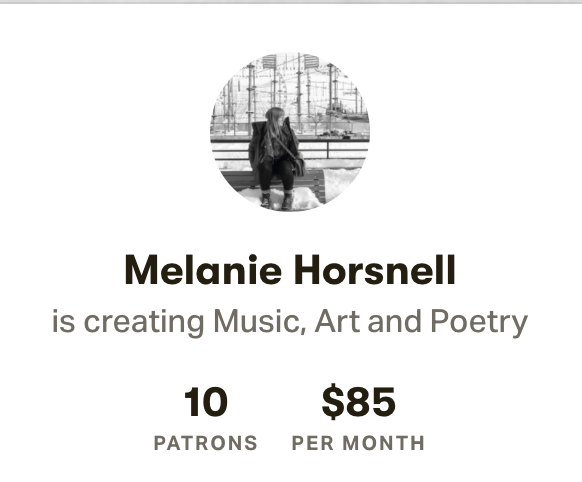 You can support the Distant Date Night concerts and other musical and poetic creations by following Melanie on Patreon!