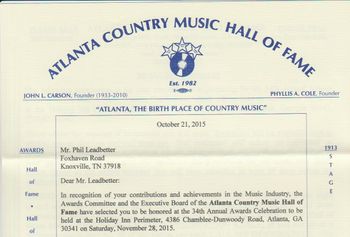 Letter from Atlanta HOF
