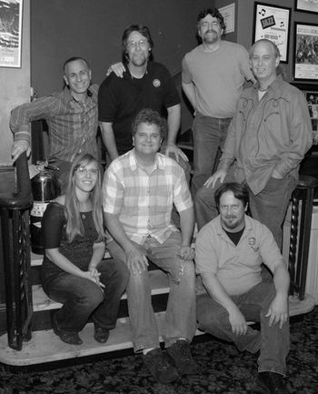 From left to right (top row): Jeff Pearlman, Tim, Joe Cesare, Tom Bowler, Bill Herman, Christopher Capobianco, Katie Pearlman
