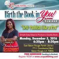 Birth The Book In You (CANCELLED DUE TO WEATHER)