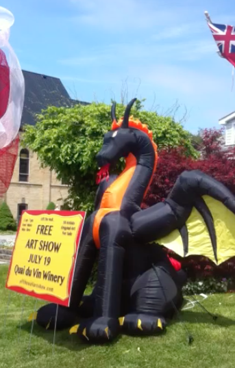 See 'Earl' , the OTW mascot flap his Dragon wings at Rubyeyes Kraftwerks in Port Stanley!
