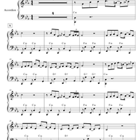 "Silver Guitar" (accordion EASY) by Sheet Music You
