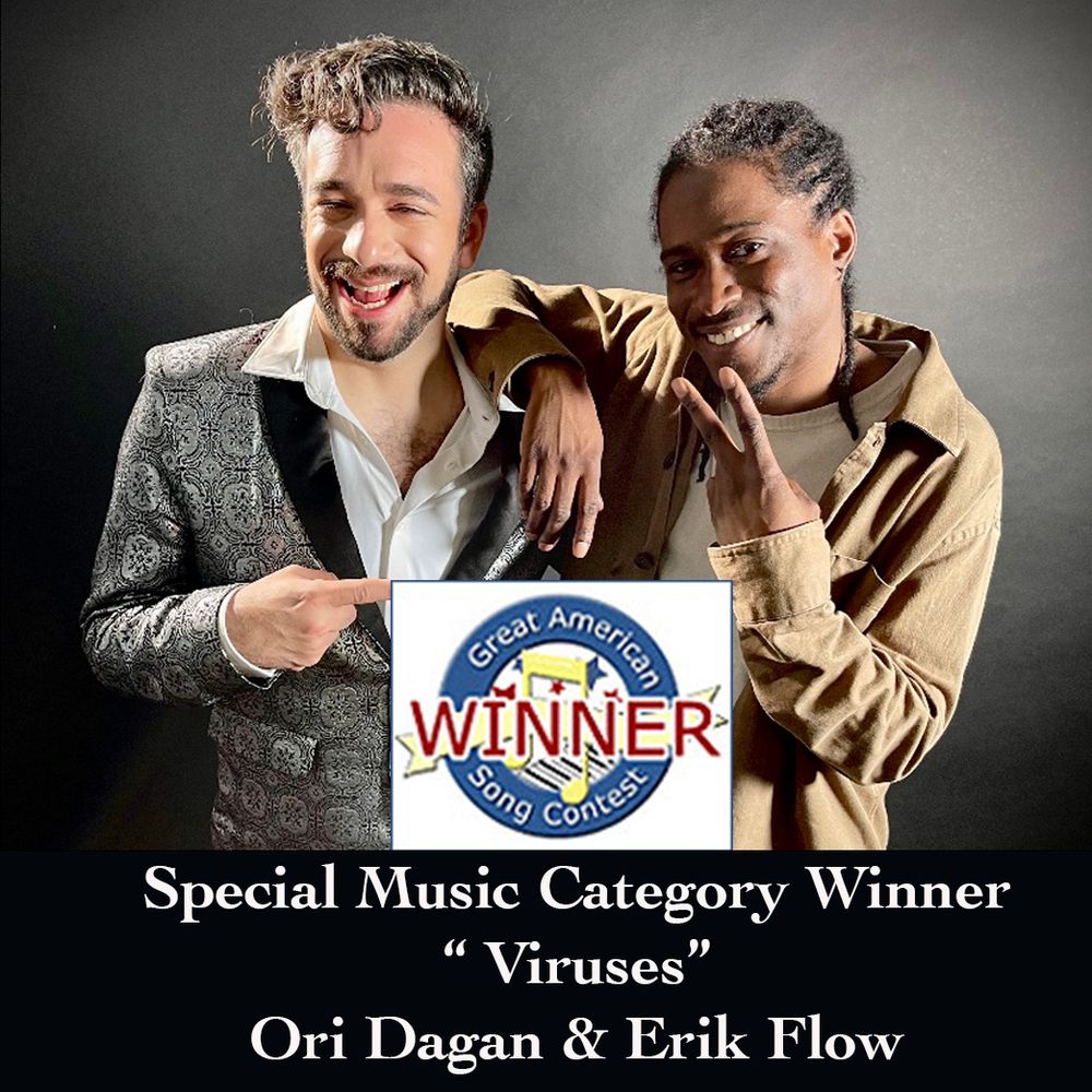 OrI & Erik Flow win the Great American Song Contest in the special music category for there song "Viruses" off Ori's up coming album "Click Right Here"