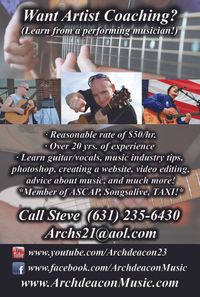 ARTIST COACHING: Take your music career to the next level!---Over Skype in HD or in person (per hour)