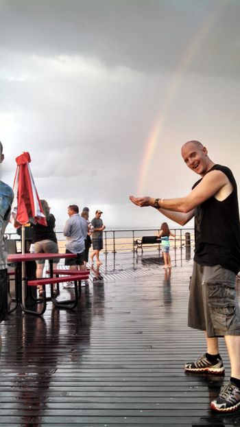 Catching the rainbow after it rained at SMP gig
