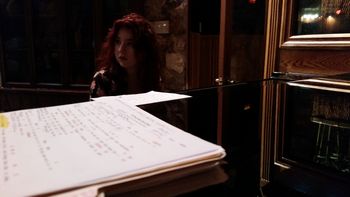 Maddy Dullum at the piano, Robert Lang Studios
