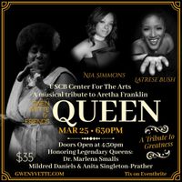 Performer for “Queen: A Tribute to Greatness” featuring Gwen Yvette and Friends.  A Musical Tribute to Aretha Franklin.