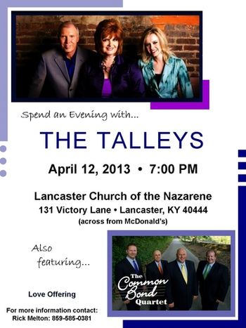 Talleys / Lancaster Nazarene 2013-Apr
