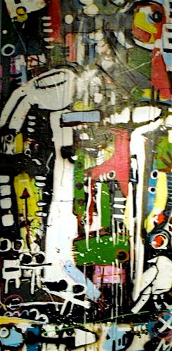 ' Kevin Costner was so right in that movie about building things." 36" X 60" mixed media $2200.00
