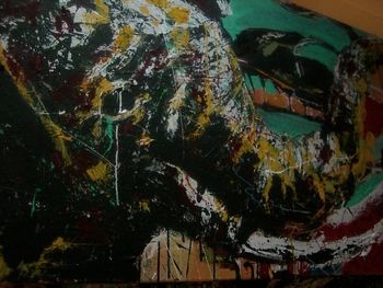 ' its good luck when their trunks up' 36" X 60" Mixed Media
