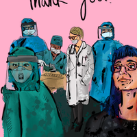 16" X 20" Thank you, Health Workers- Signed Limited Edition ART Print