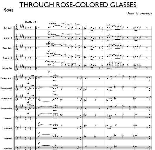 "Through Rose-Colored Glasses" for big band