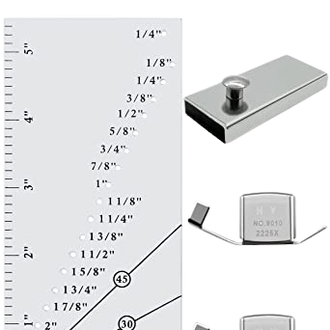 Premium Material: The seam guide ruler is made of transparent acrylic, which could clearly see the opening and various angles. 