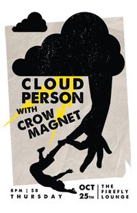 Cloud Person with Crow Magnet