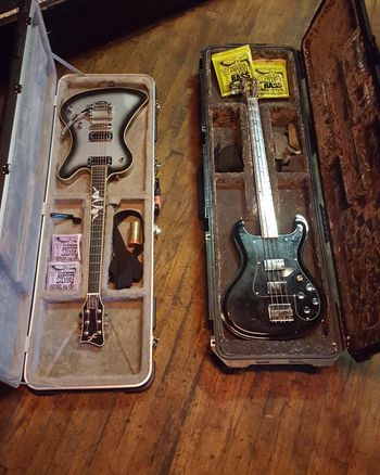 Electrical Guitar Company Series 2 bass First Act custom baritone guitar (with custom bear inlays)
