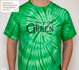 GREEN T-shirt - Kelly tie-dye w/Black (2X,3X)