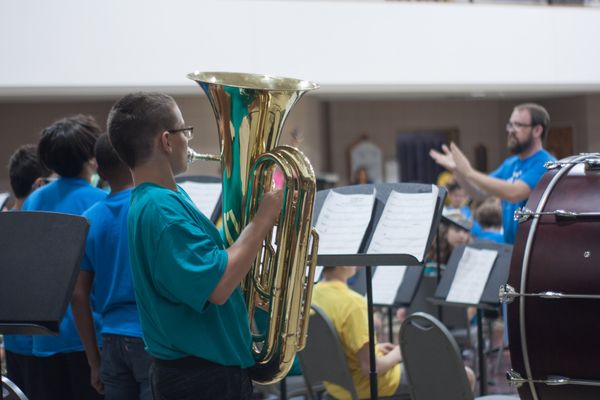 The camp is a time set aside to improve skills and build community through music. 