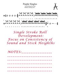 Purple Singles - Single Stroke Roll