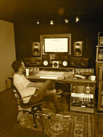My best friend Tyler running the studio at Southern Ground.
