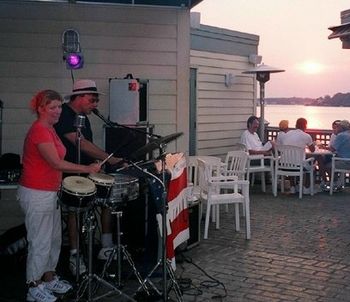 Sunset At Tiki Bar In Point Pleasant, NJ Latin Flavor (Photo By Bob Jahn)
