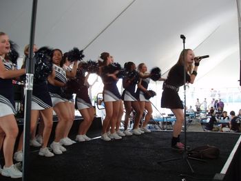 Mandi sings Mickey backed by the Georgetown Hoyas Cheerleaders!
