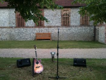 And this is me set up outside at the same venue with my additional equipment.
