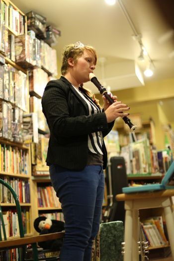 Performing at the Neighbourhood Bookstore and Cafe, Winnipeg, MN, October 2014
