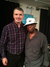 With Andrew Cyrille at the National Jazz Museum in Harlem, NYC on 23 June 2016. Photo taken by Mary Arden.