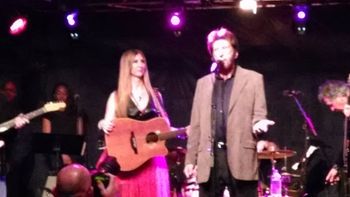 My coo dad Bobby Lewis introducing me at my CD release Party.
