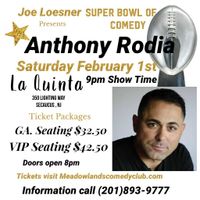 Anthony Rodia's Superbowl of Comedy Show  VIP Tickets 