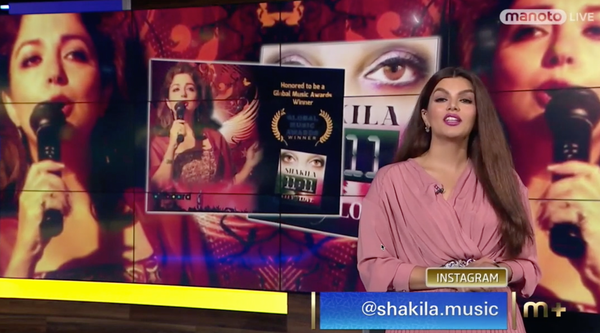 اجرای زندهٔ شکیلا با گلناز حسینی در شبکهٔ منو تو,@SHAKILA sings live on air with Golnaz on@manototv