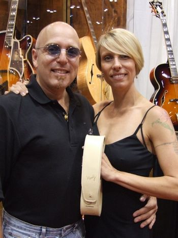 Gary & Allison Moody. Allison is holding my new strap made of Italian Leather.

