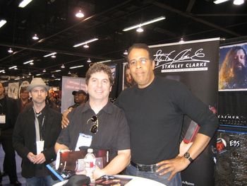 That's me with Stanley Clarke, at the NAMM show, January in L.A.
