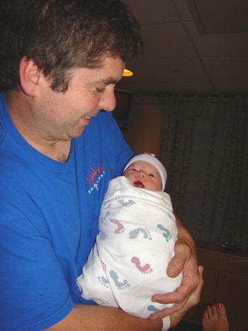 My daughter and I. Avery is about an hour old in this one!
