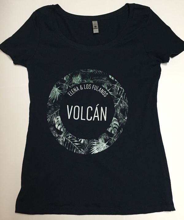 Blue Fitted Scoop Volcán Tee