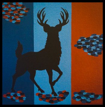 Deer Dad - 8 x 8 - Gift to Artist's Father
