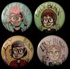 Band Member Buttons! Set of Four. SOLD OUT!