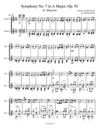 Beethoven: Symphony No 7 - II. Allegretto (arr. for 2 guitars)