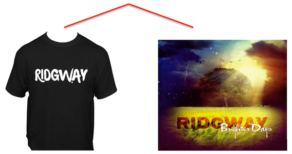 Black "Ridgway" Crown Logo T-Shirt + Physical CD