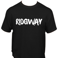 Black "Ridgway" Crown Logo T-Shirt (Double Sided)